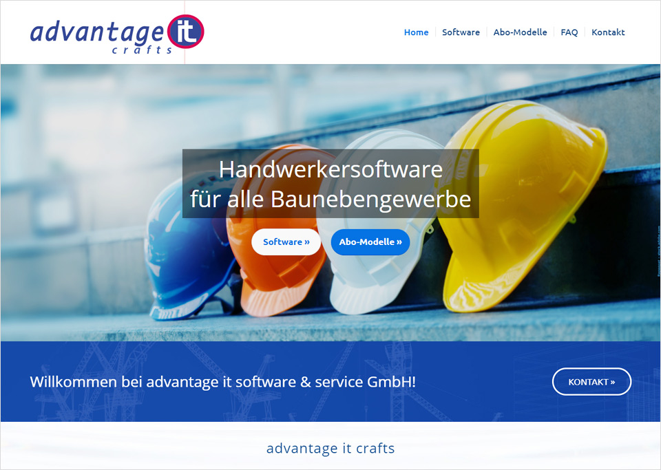 Homepage-Erstellung für Advantage it software & service GmbH, 90513 Zirndorf