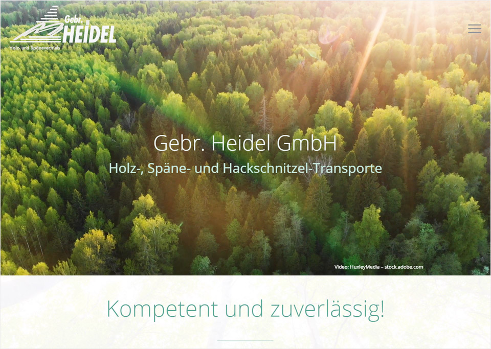 Homepage-Erstellung für Gebr. Heidel GmbH, 91483 Oberscheinfeld