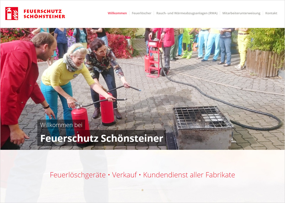 Homepage-Erstellung für Feuerschutz Schönsteiner, 90469 Nürnberg