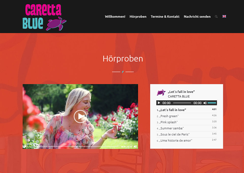 Homepage-Erstellung für Caretta Blue, Rainer Kramer, 90765 Fürth