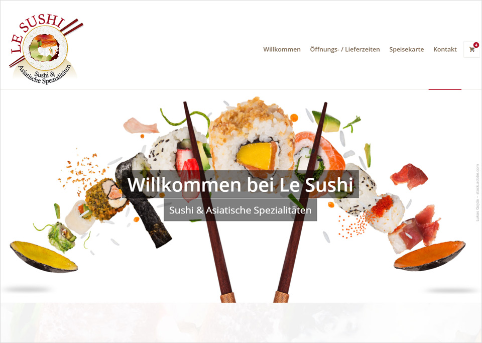Homepage-Erstellung / Online-Shop und Logoentwicklung für Le Sushi, Chin Le, 90513 Zirndorf