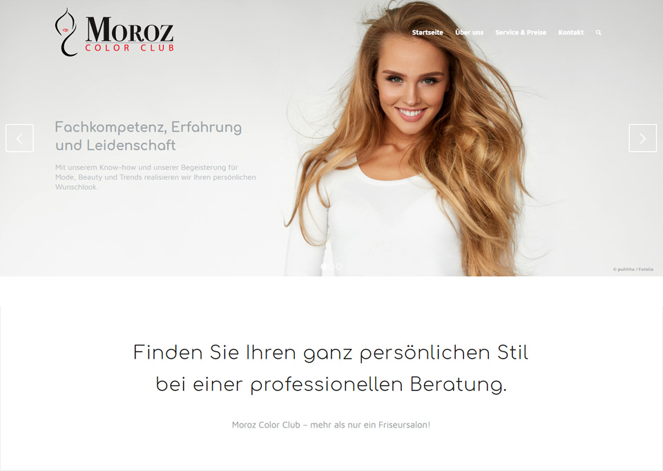 Homepage-Erstellung und Logoentwicklung für Moroz Color Club, 90765 Fürth