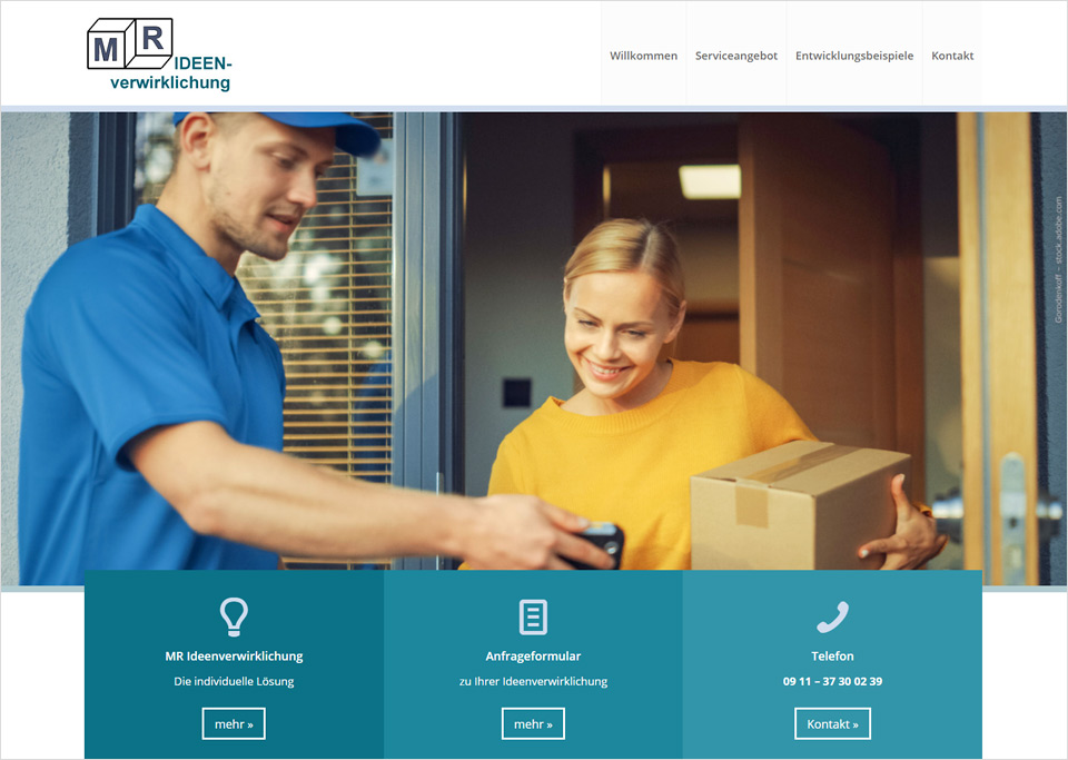 Homepage-Erstellung für MR Ideenverwirklichung, 90766 Fürth