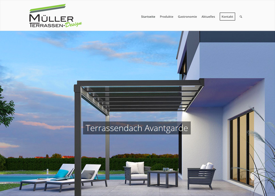 Homepage-Erstellung für Müller Terrassen-Design GmbH, 97318 Kitzingen
