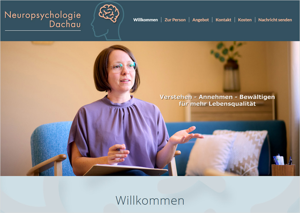 Homepage-Erstellung und Logoentwicklung für Neuropsychologie, 85221 Dachau