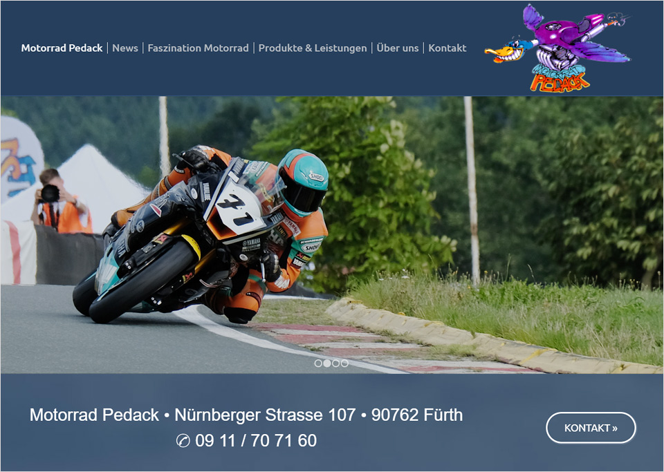 Homepage-Erstellung für Motorrad Pedack, 90762 Fürth