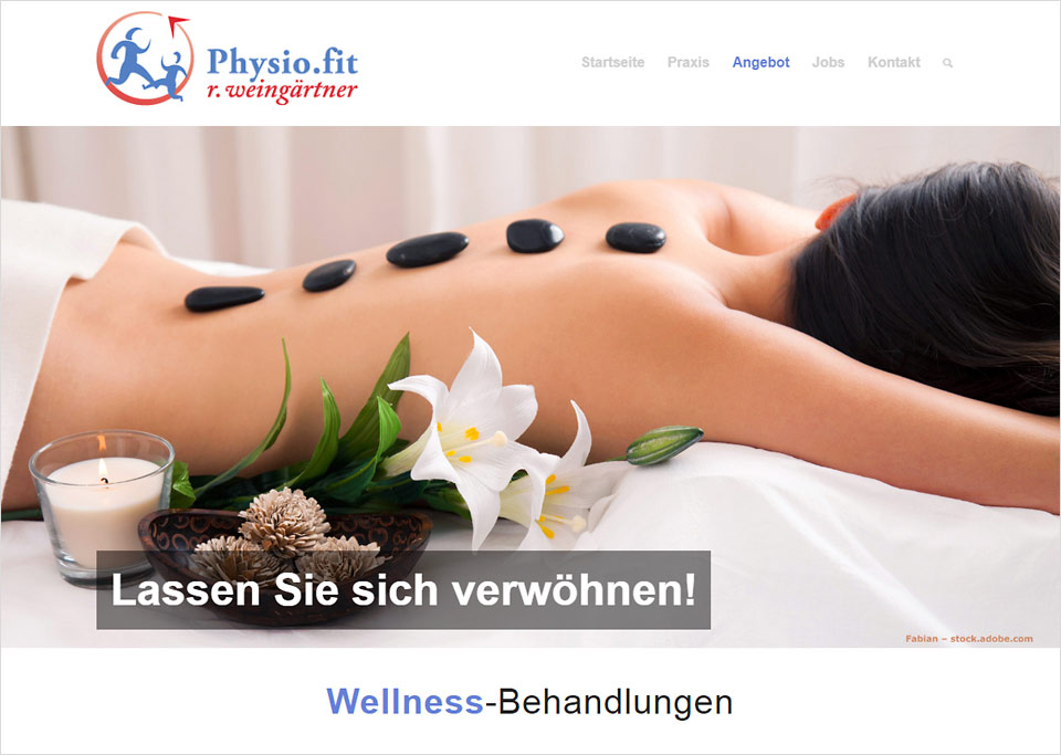 Homepage-Erstellung für Praxis für Physiotherapie, Roland Weingärtner, 90522 Oberasbach