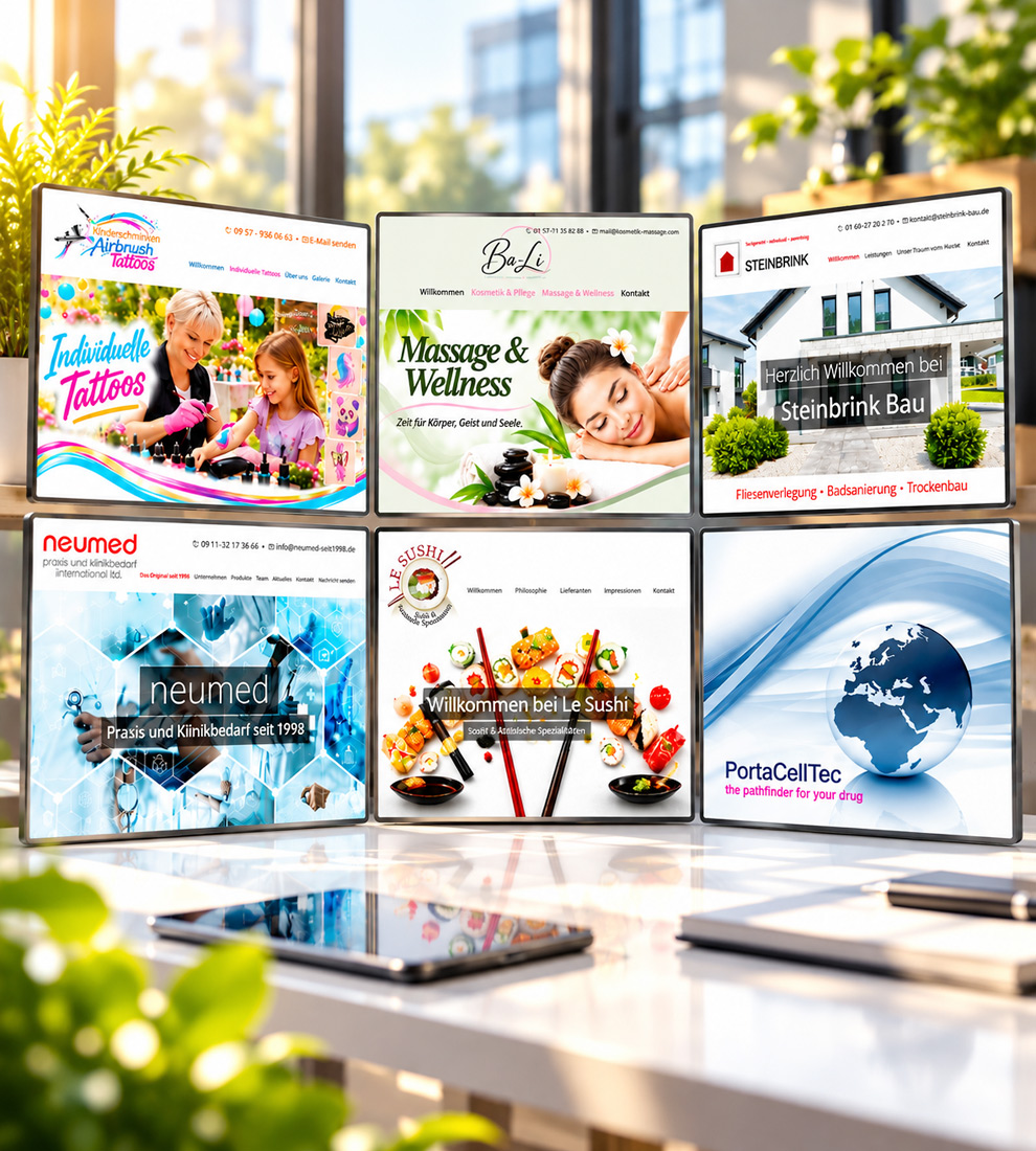 Webdesign Referenzen Kundenprojekte Fürth Nürnberg Erlangen